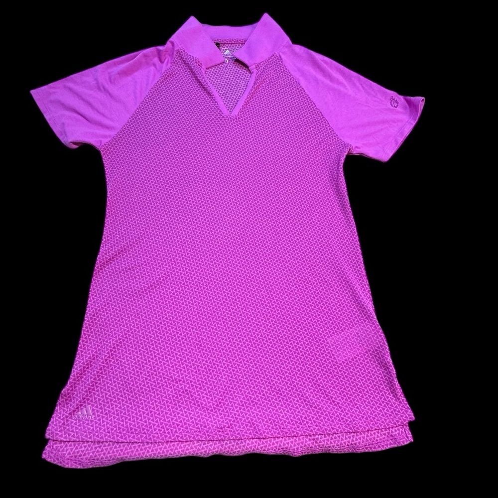 Adidas Vintage Women's Textured Hot Pink Golf Polo Size M Excellent condition!!